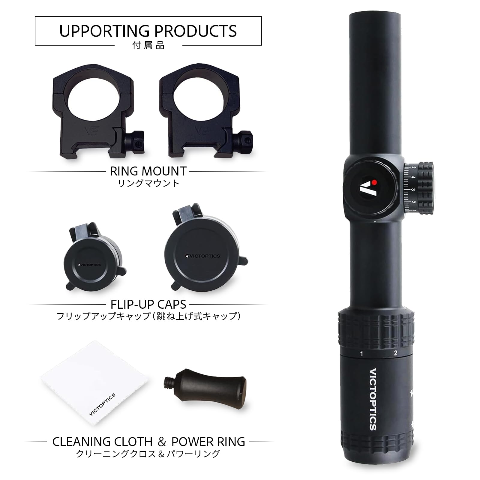 VICTOPTICS (Vector Optics) S6(マウント付き) VICTOPTICS S6 1-6×24 Short Scope Review - Victoptics